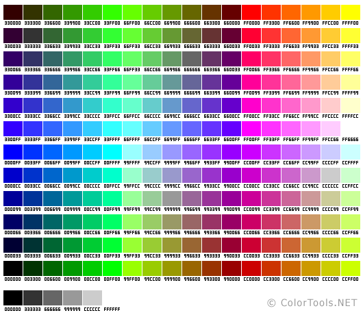 websafe_color_chart