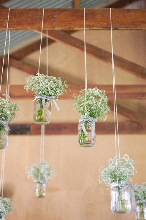 rustic-wedding-ideas-Baby-Breath-flowers-in-a-wedding-setting-