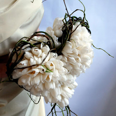 White Tulip Bridal Bouquet