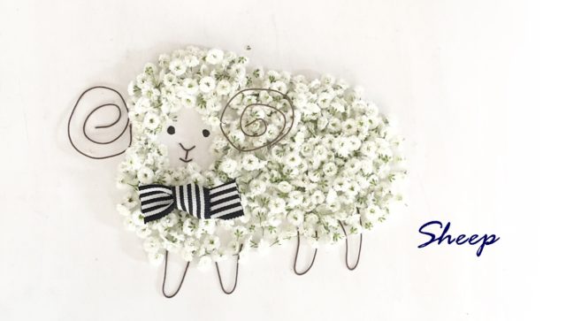 子供と一緒に遊べば楽しい お花で絵を描く花遊び 小さな羊編 無料動画配信中 フラワーエデュケーションジャパン